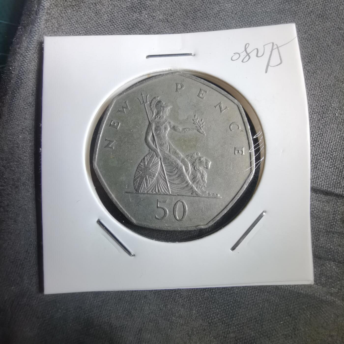 沼泽如烟--第908场 英国1969年50便士