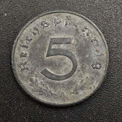 【淘币小摊】实时拍第八百零一拍   散币场   满百包邮可预留二周 每周一统一发货   - 德国1942年5芬妮锌币