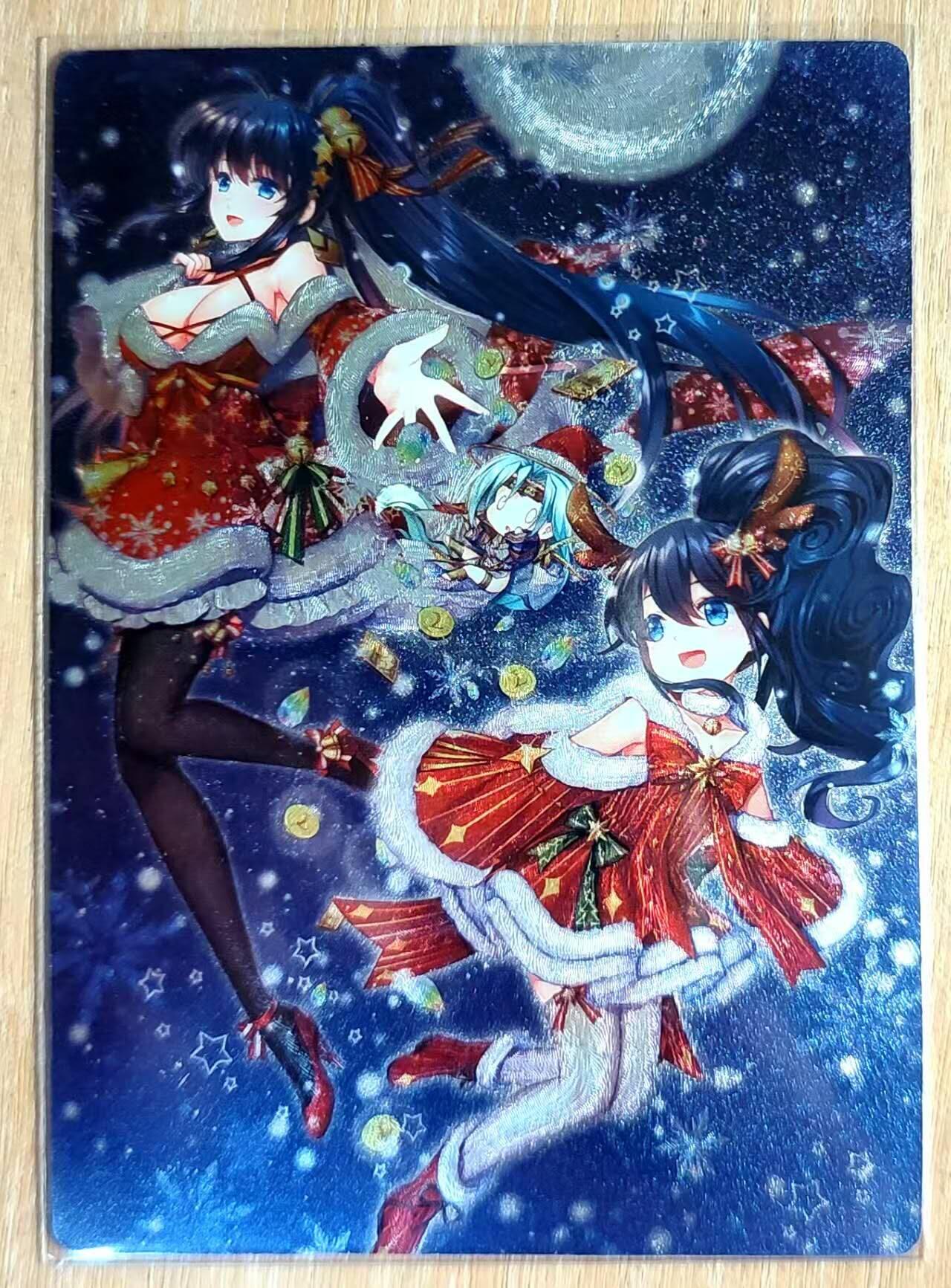 龙虎卡牌六四场 （无佣金，周六结拍，欢迎送拍） 粗闪 猴子动漫卡牌 璇哥粗闪制定卡-圣诞夜