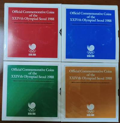❤️【币观天下】❤️ 第331期钱币拍卖- 2025.11.21周五晚上6点半场-长期征集拍品 - 1988年汉城奥运会铜镍MS封装4册一套 拳击、篮球、手球、柔道、网球、举重、摔跤和乒乓球全套8枚