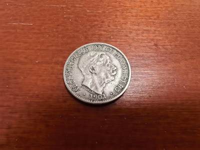 长老汇蛇年精选第七十五场拍卖 - 1901卢森堡阿道夫10分铜镍币，克书60分14美金