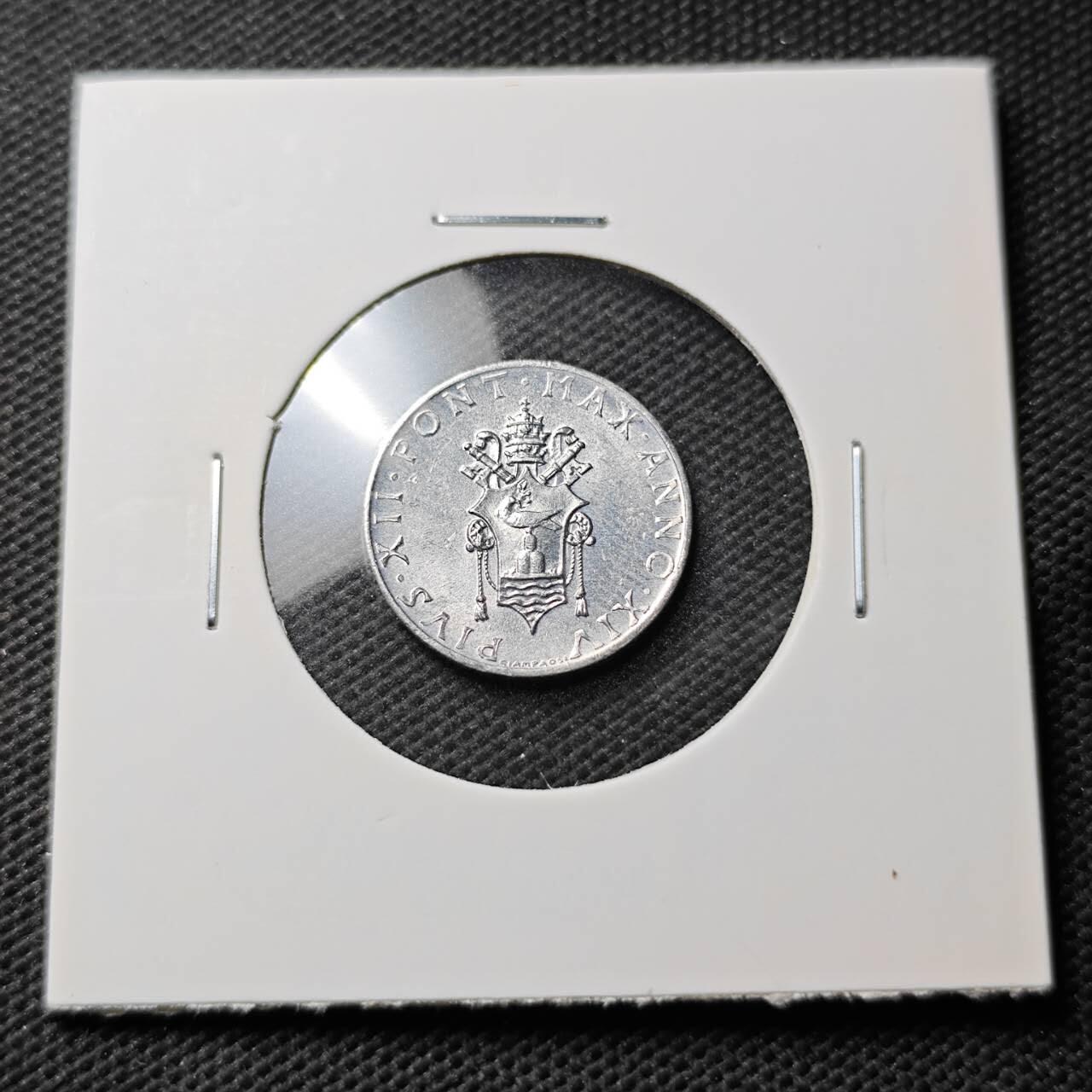 KK钱币收藏小铺  第374场  2月预留时间 周末发货  1952梵蒂冈1里拉