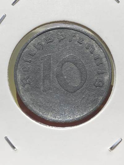 2025年第一百三十一场(总第一百五十七场）外国好品纸夹散币场(免佣金) - 德意志第三帝国1942年10芬尼(J标，汉堡造)