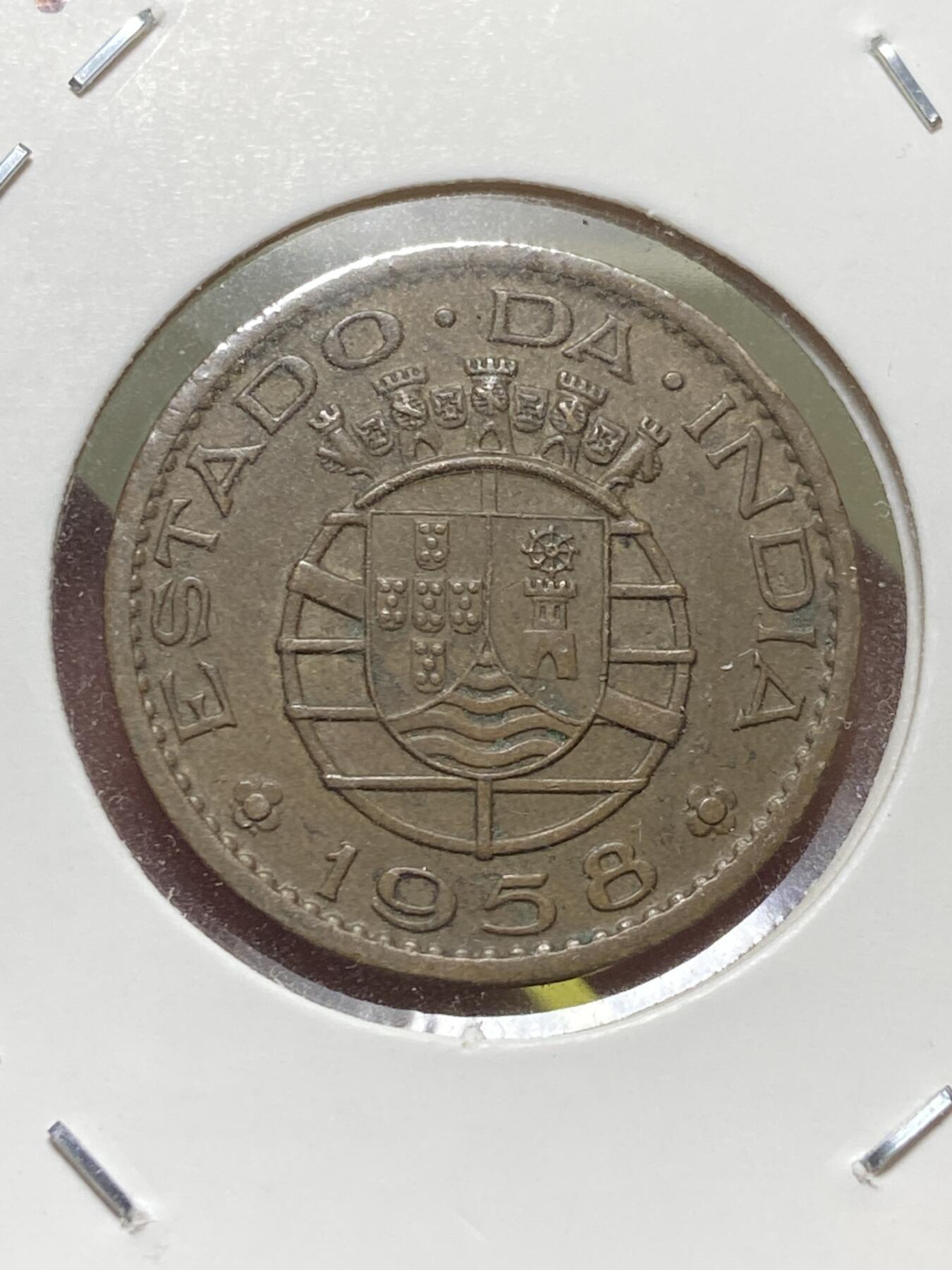 2025年第一百三十一场(总第一百五十七场）外国好品纸夹散币场(免佣金) 少见–葡属印度1958年30分(最后一套流通硬币)