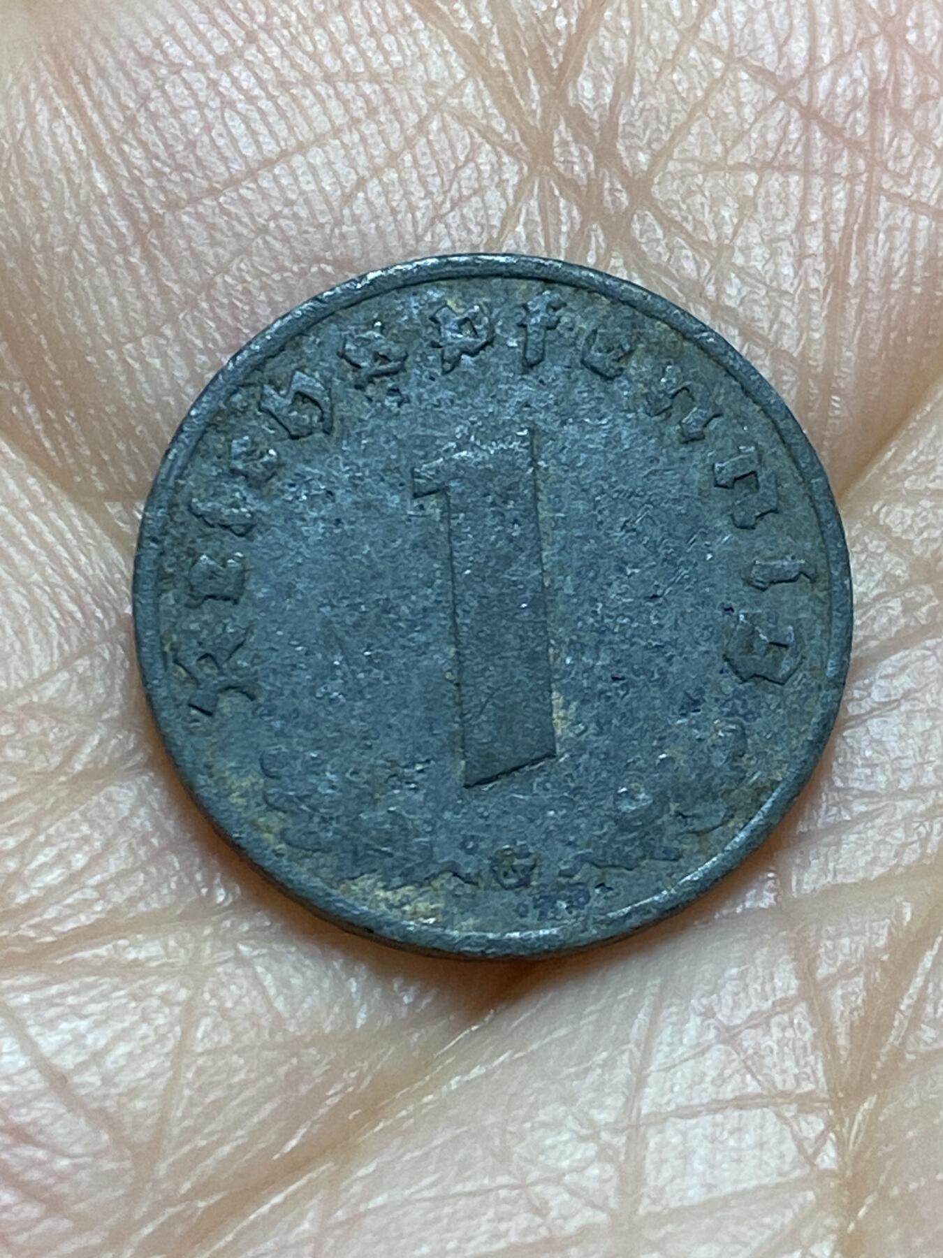 2025年第一百三十一场(总第一百五十七场）外国好品纸夹散币场(免佣金) 德意志第三帝国1942年1芬尼(G标，卡尔斯鲁厄造)