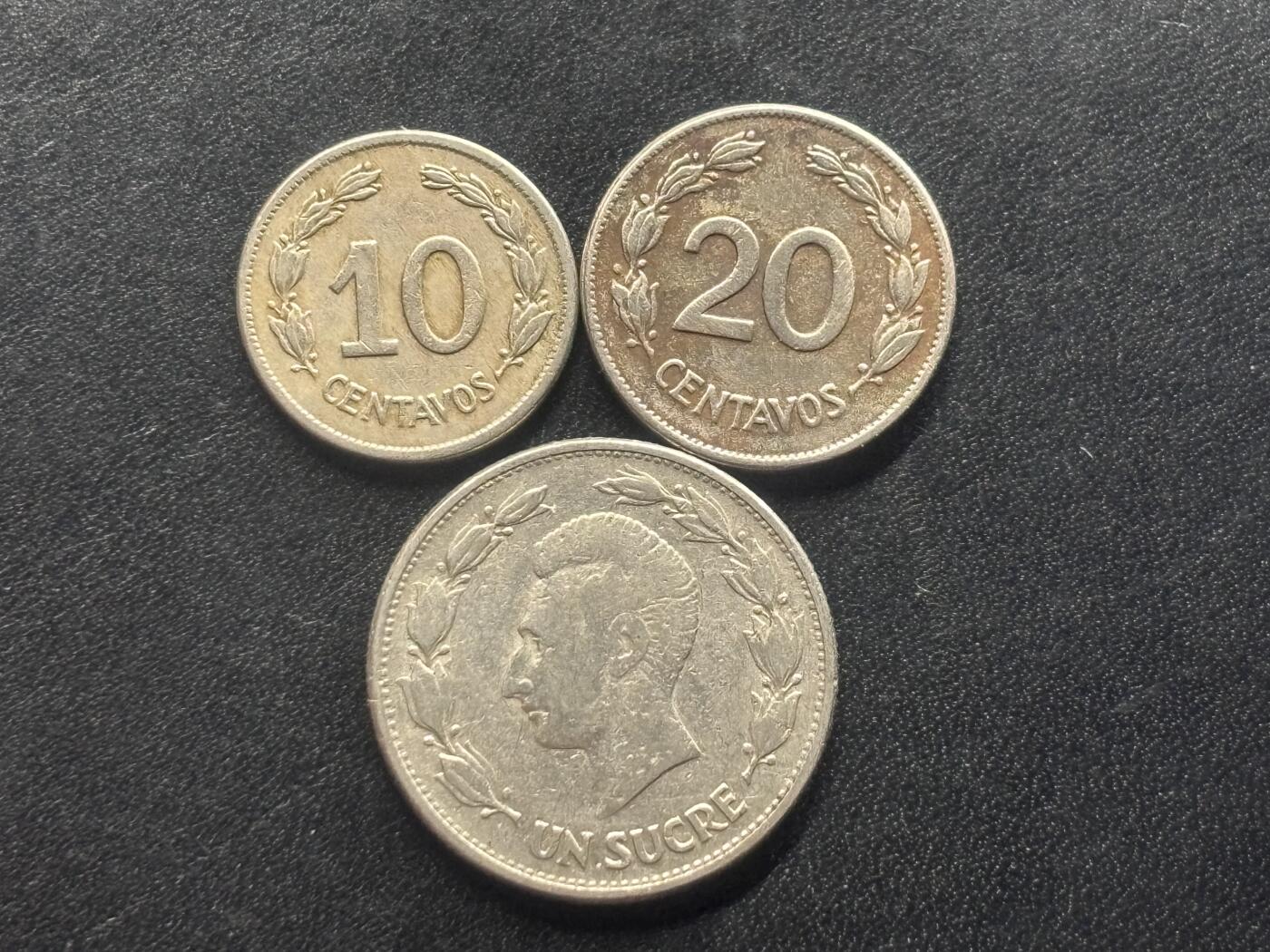 邮泉阁限时拍卖第三十六场 美洲硬币专场（硬币在国外。请付邮费6元。） 厄瓜多尔1946年3枚