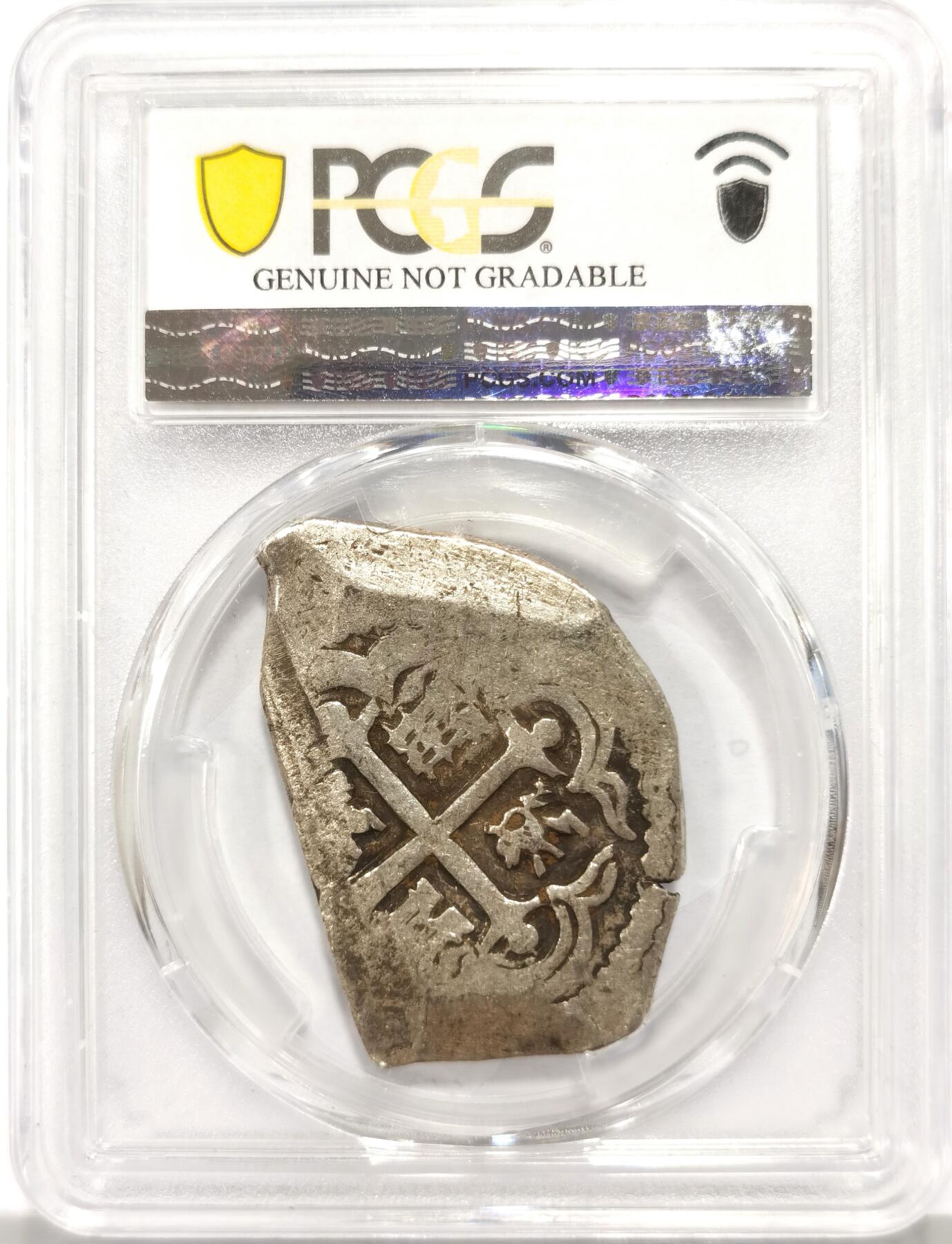 博洋堂世界钱币拍卖第147期（全场包邮） PCGS VF 墨西哥1729年MO R菲利普五世时期8里亚尔Cob大银币，22.6g，年份厂名非常清晰，国内难得一见的品种