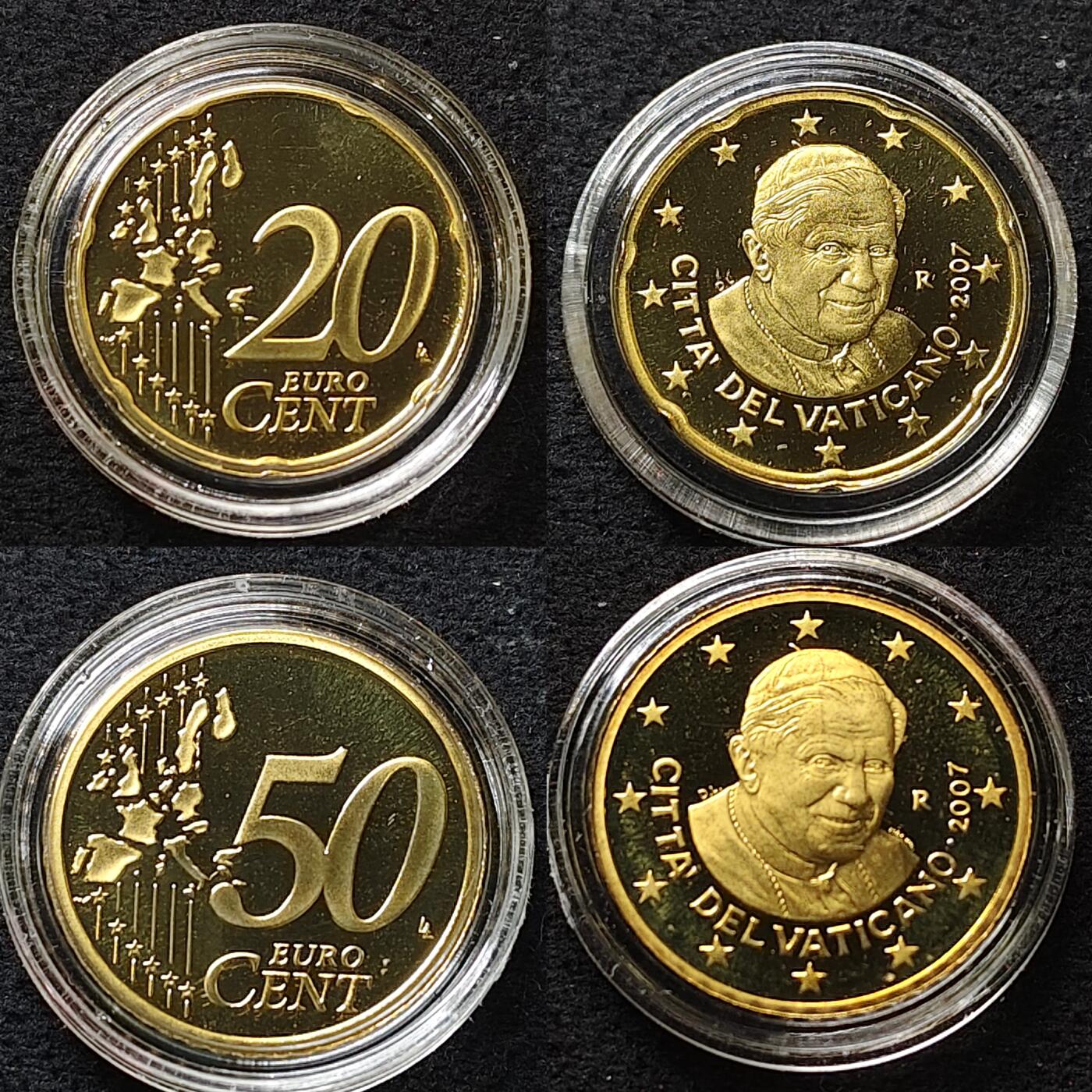 【全场包邮】纯粹捡漏拍479场（免费代拍第16场） 梵蒂冈2007年官方精制套币-盒证全-含45克圣马可磨砂仿古超大纪念银章