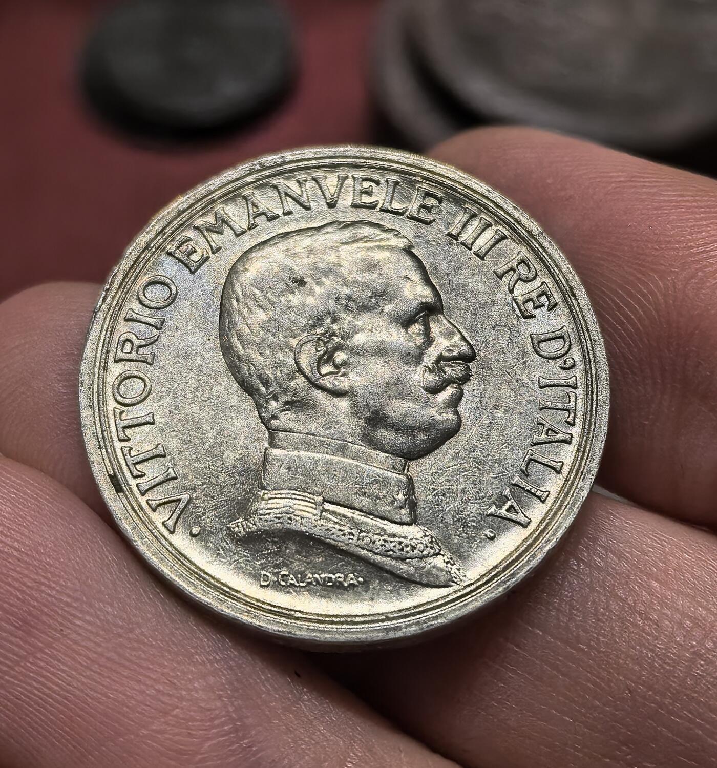 南宋泉阁俄币 外币 国币 专场第十九期 【送拍无额外佣金】 意大利 1914年 2里拉 马车银币 光度很好 美品