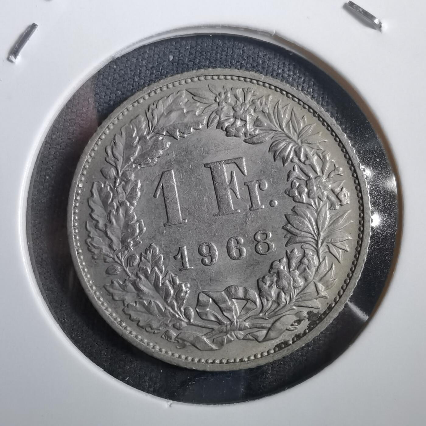 沼泽如烟--第908场 瑞士1968年1法郎