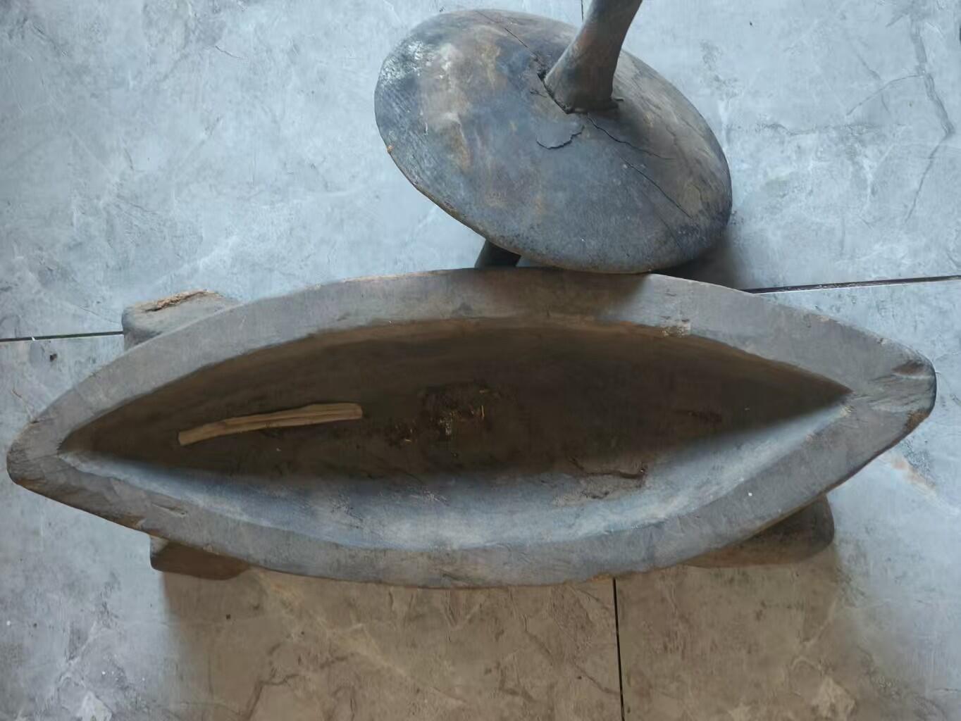 清代一木整挖药碾子，包老 比较罕见的老物件。 可摆设，可使用 个头大