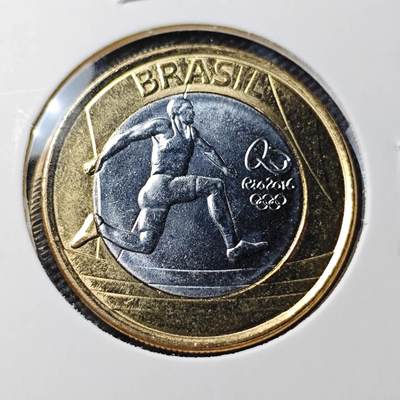 KK钱币收藏小铺  第374场  2月预留时间 周末发货 -  巴西纪念币1瑞尔