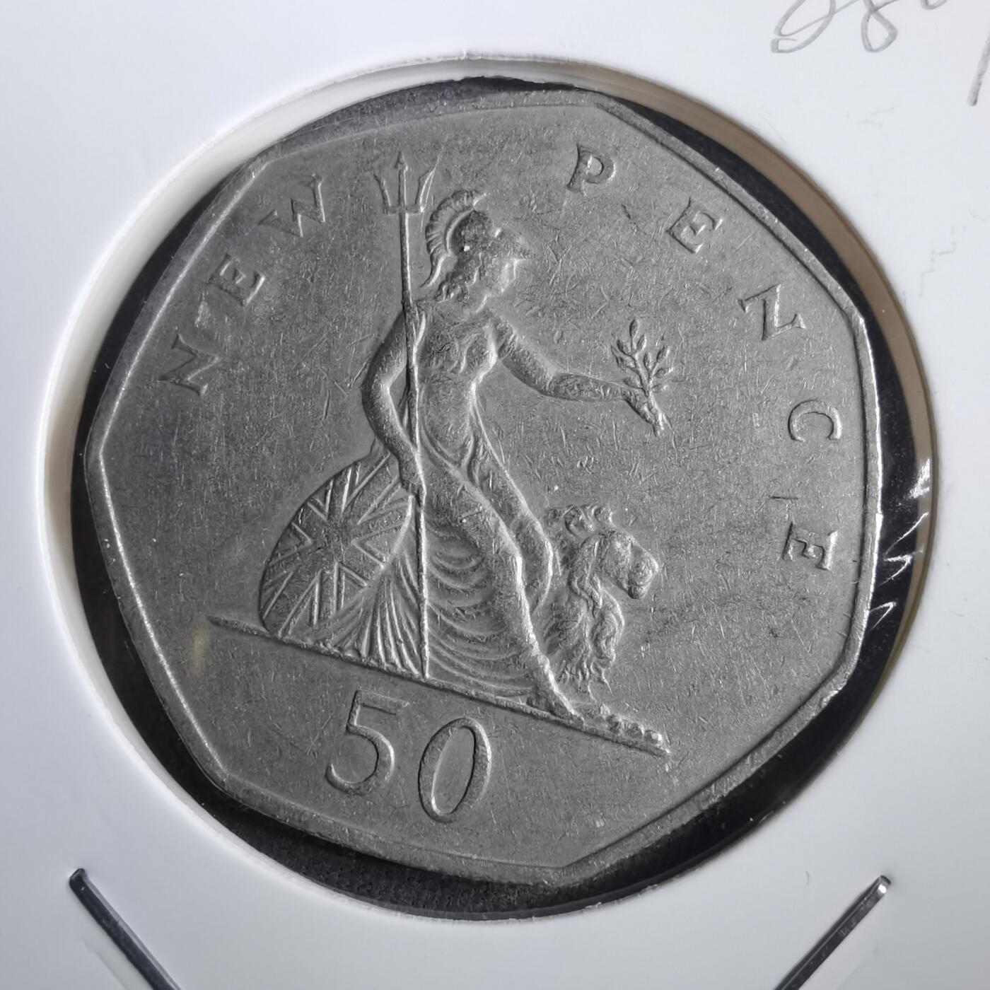 沼泽如烟--第908场 英国1969年50便士