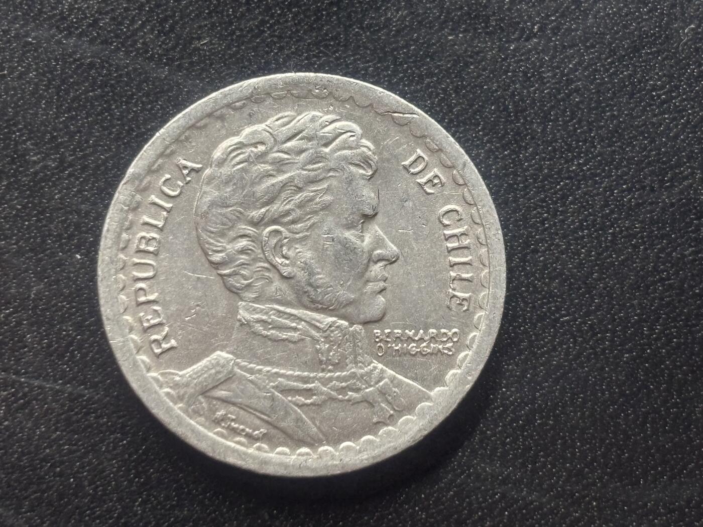 邮泉阁限时拍卖第三十六场 美洲硬币专场（硬币在国外。请付邮费6元。） 智利1955年1比索