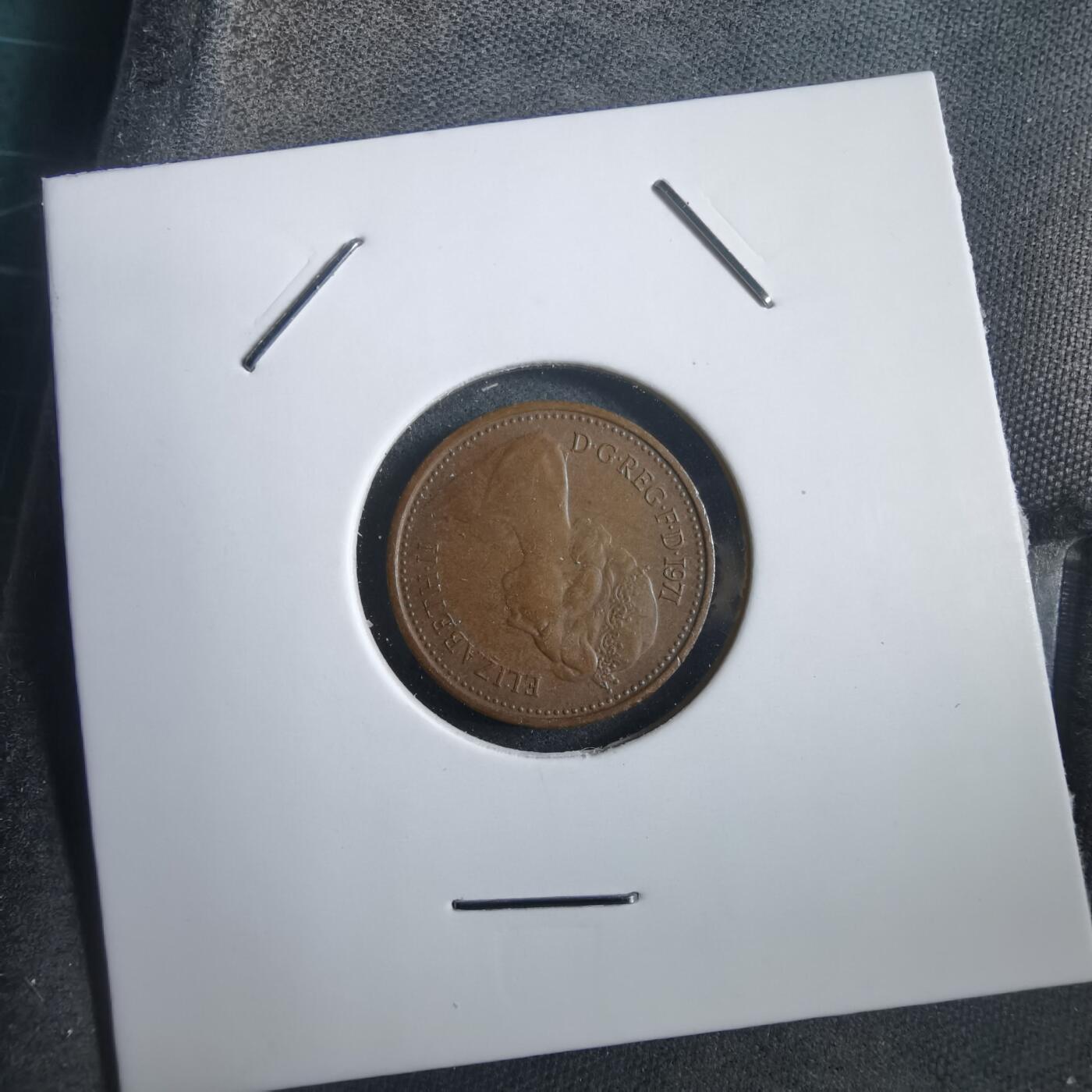 沼泽如烟--第908场 英国1971年半便士