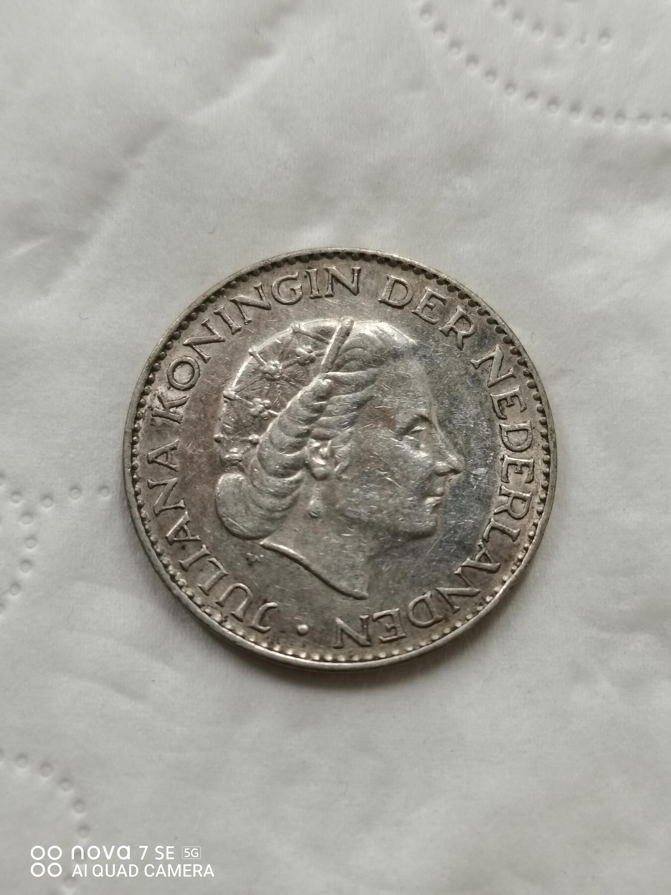 外国钱币 55年荷兰1盾银币