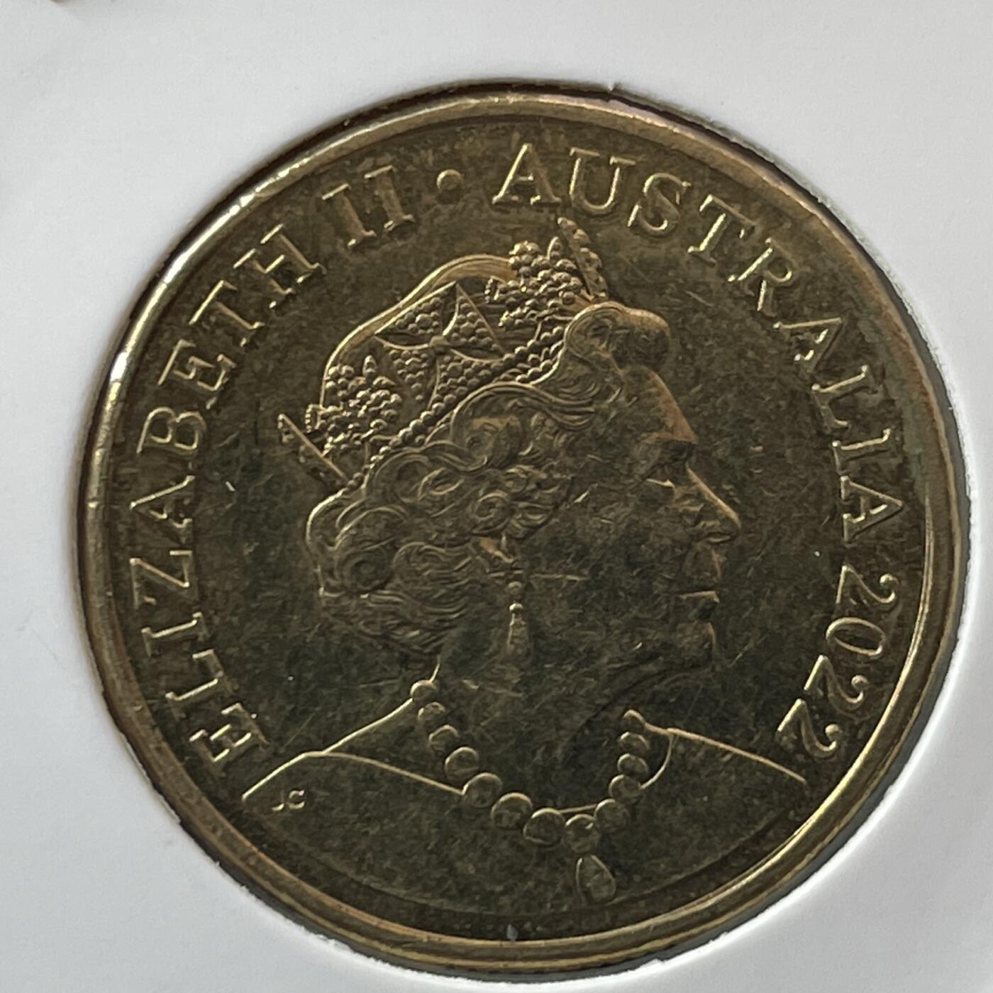 【澳大利亚硬币】限时专场（1澳元 ~4.6557人民币 ） 澳大利亚2022年1澳元袋鼠纪念币一枚 【25】