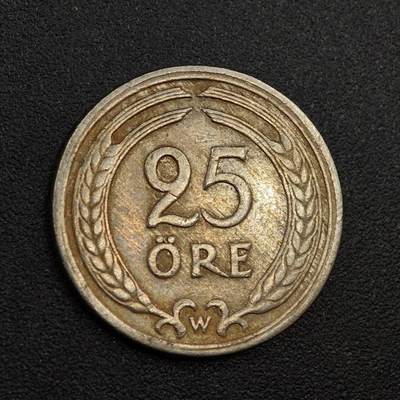 【淘币小摊】实时拍第八百零一拍   散币场   满百包邮可预留二周 每周一统一发货   - 瑞典1921年25欧尔镍币