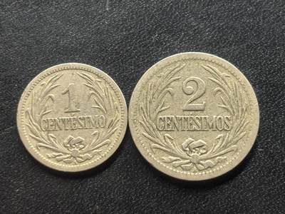 邮泉阁限时拍卖第三十六场 美洲硬币专场（硬币在国外。请付邮费6元。） - 乌拉圭1901年2枚