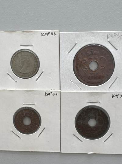 ❤️【币观天下】❤️ 第331期钱币拍卖- 2025.11.21周五晚上6点半场-长期征集拍品 - 英属东非4枚全套