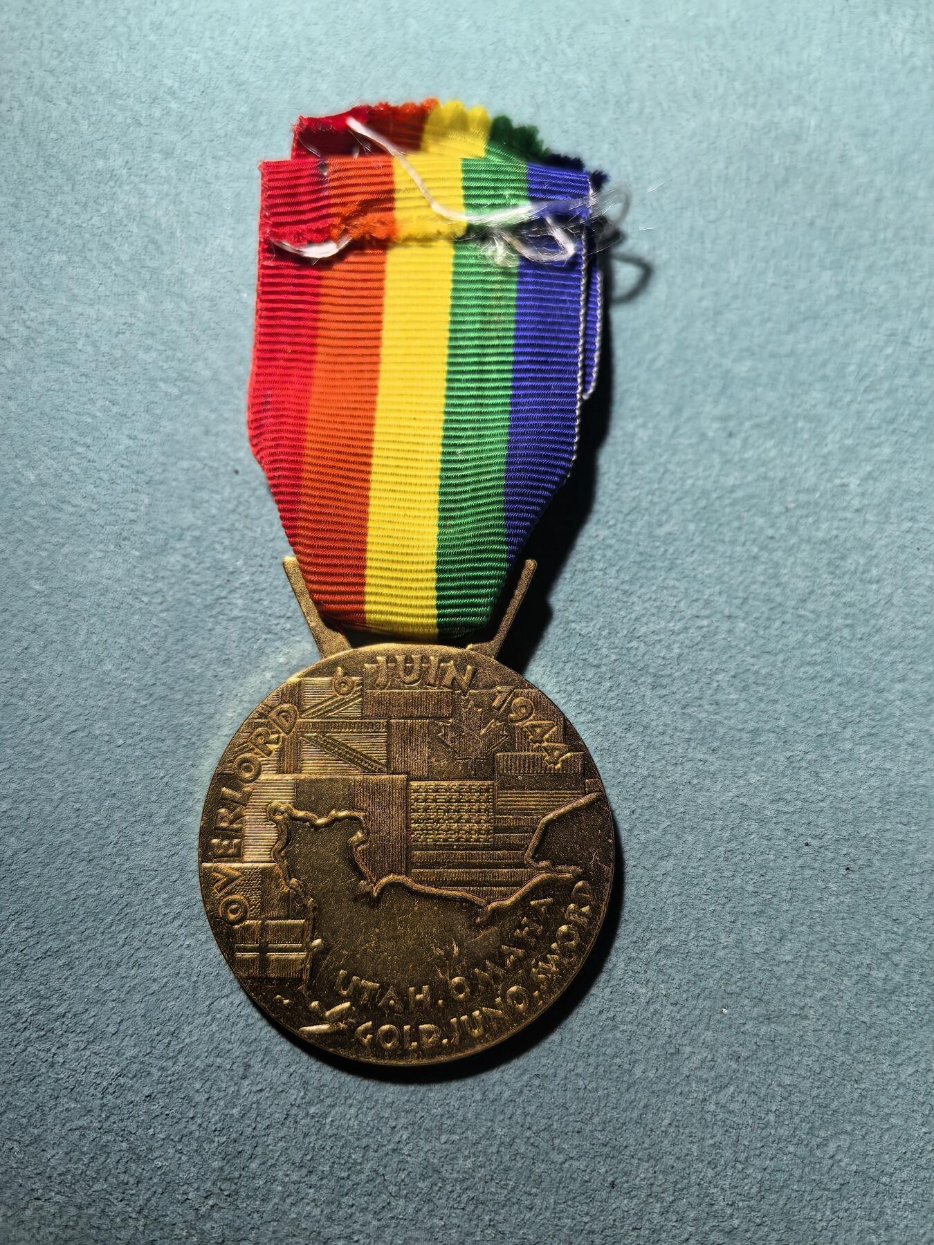 盛世勋华——号角文化勋章邮票专场拍卖第288期 法国诺曼底登陆50周年纪念奖章 法国授予参战外国老兵 少见品种