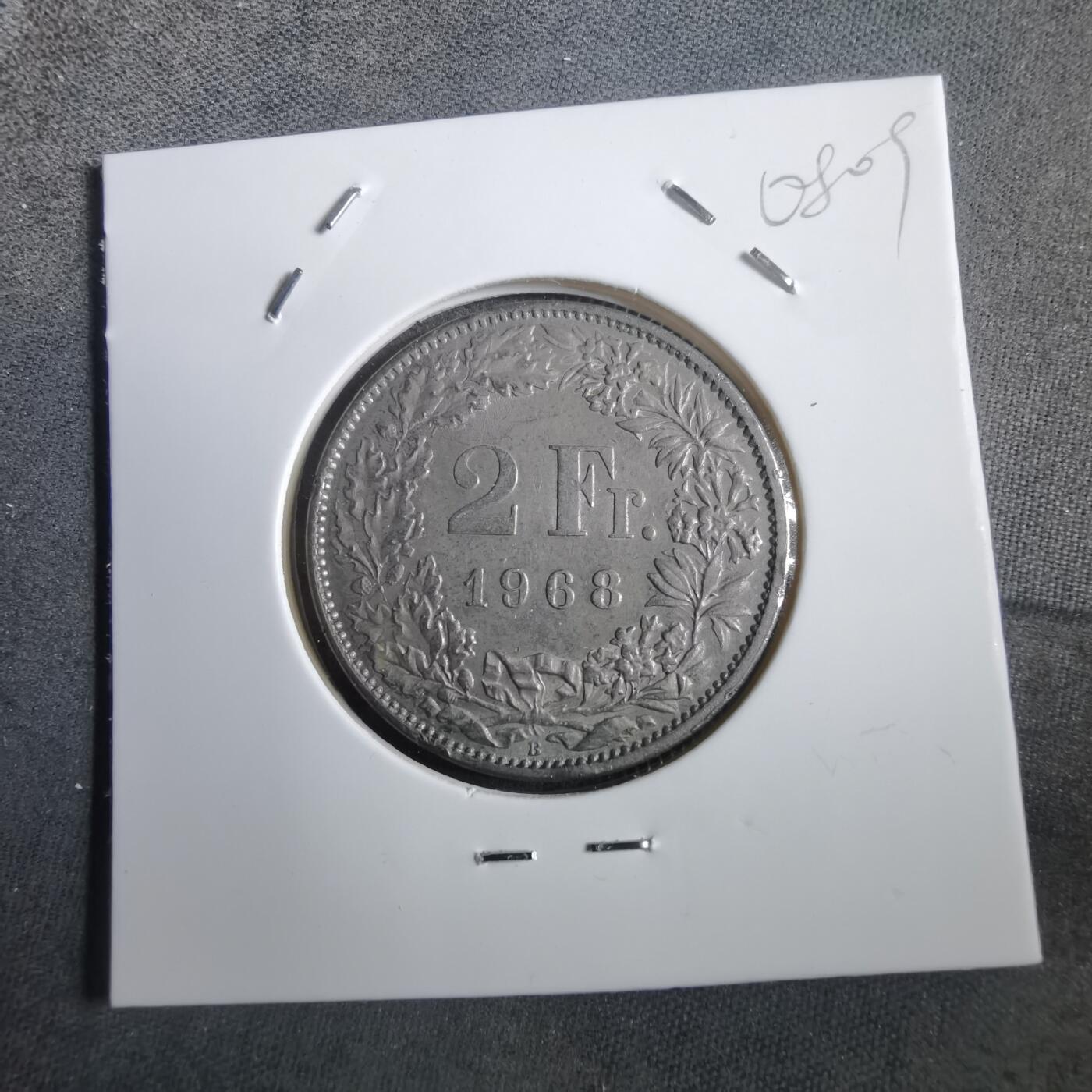 沼泽如烟--第908场 瑞士1968年2法郎