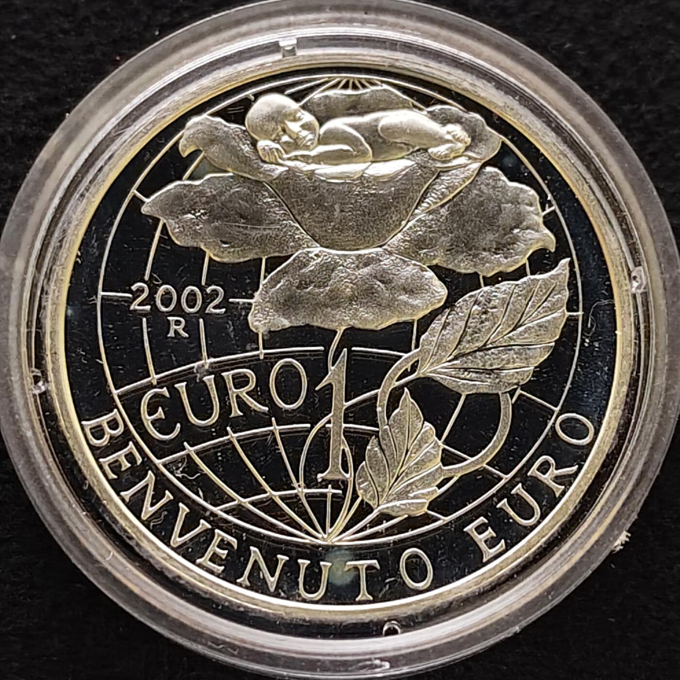 【全场包邮】纯粹捡漏拍479场（免费代拍第16场） 圣马力诺2002年10欧元加入欧元区（34毫米22克）精制纪念银币