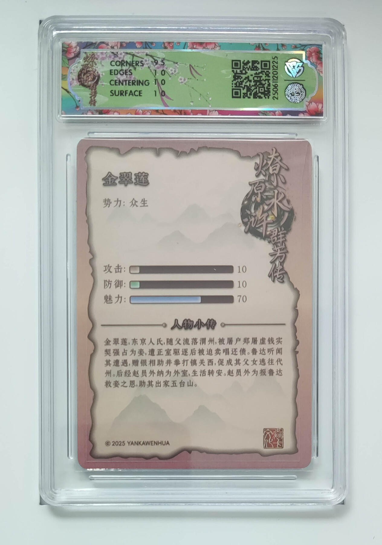 欢迎送拍、零成本上架，释放现金流，合理分配上拍卡品 【折光】玲姐 金翠莲 焱卡文化水浒群芳传（下）  分数：10p