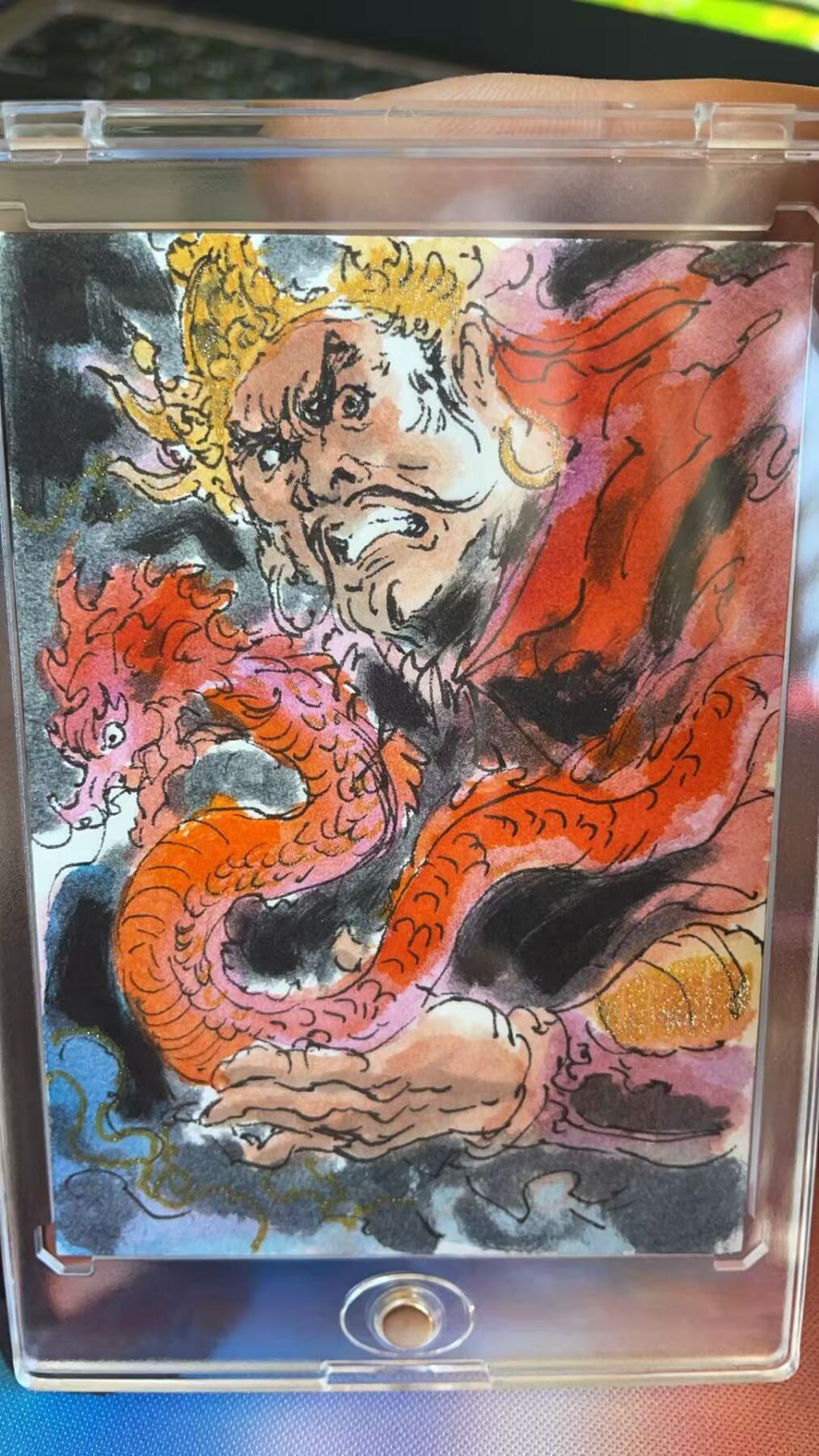 阳大大卡牌拍卖第83期（持续收拍品，周六晚上九点截拍，进群福利早知道） 【手绘卡】一泡手绘 四大天王 广目天王 