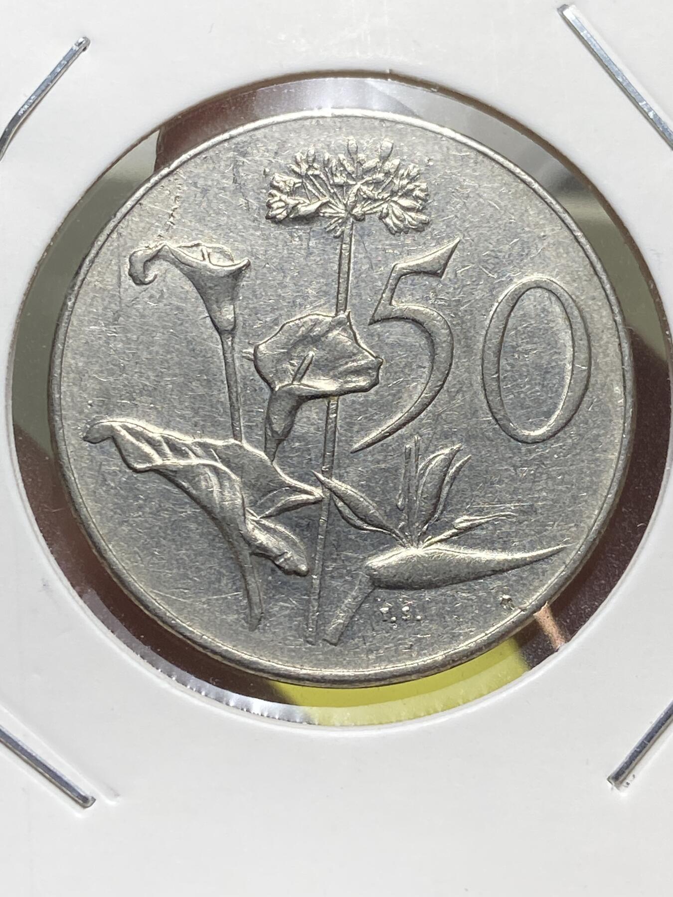 2025年第一百三十一场(总第一百五十七场）外国好品纸夹散币场(免佣金) 南非🇿🇦1966年50分(独立后第二套，布尔语版)