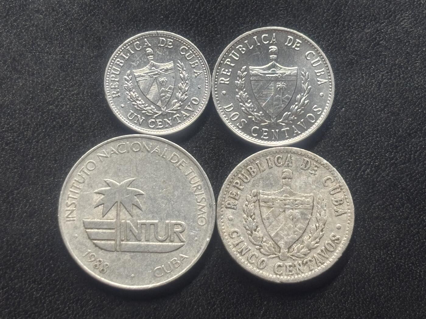 邮泉阁限时拍卖第三十六场 美洲硬币专场（硬币在国外。请付邮费6元。） 古巴铝币4枚