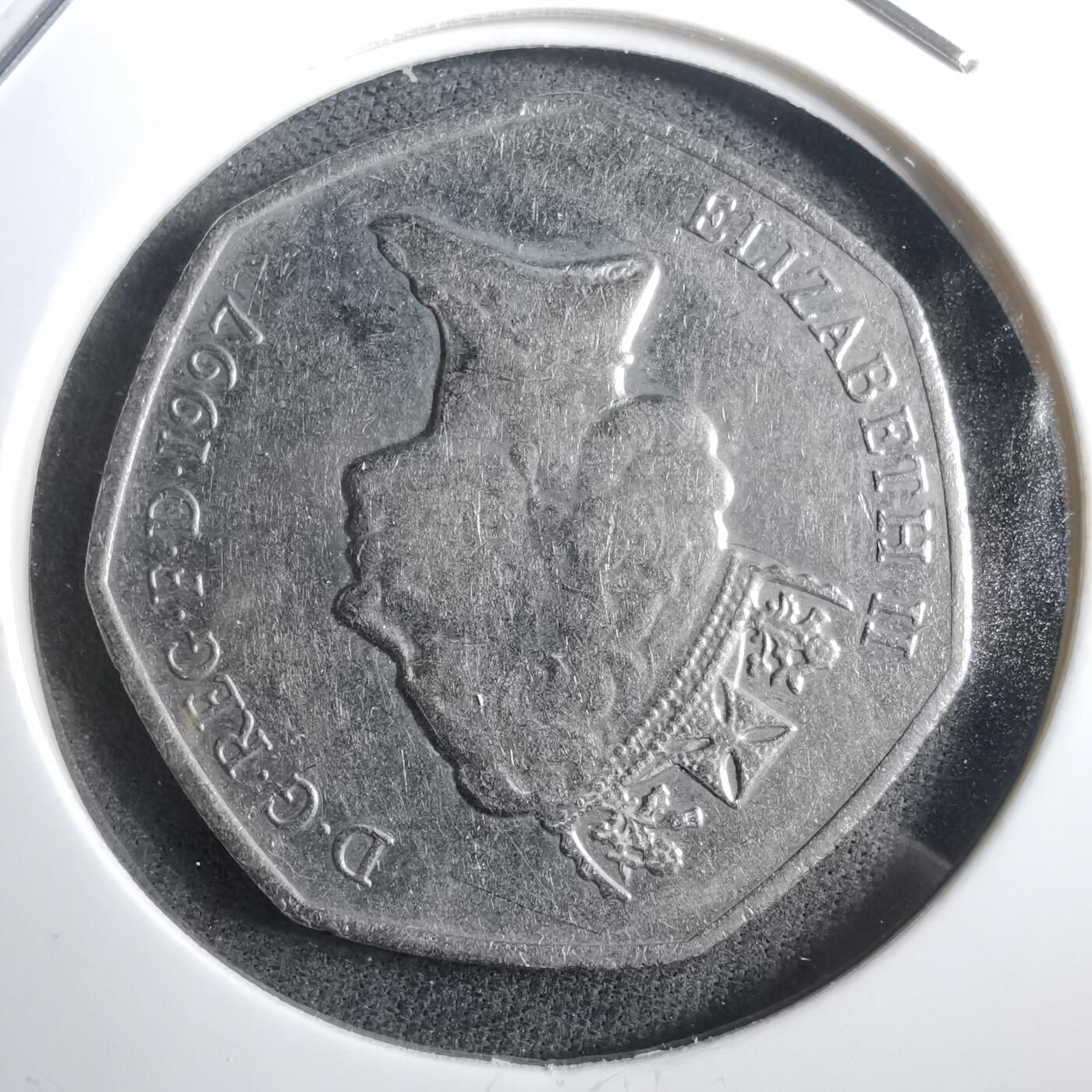 沼泽如烟--第908场 英国1997年50便士