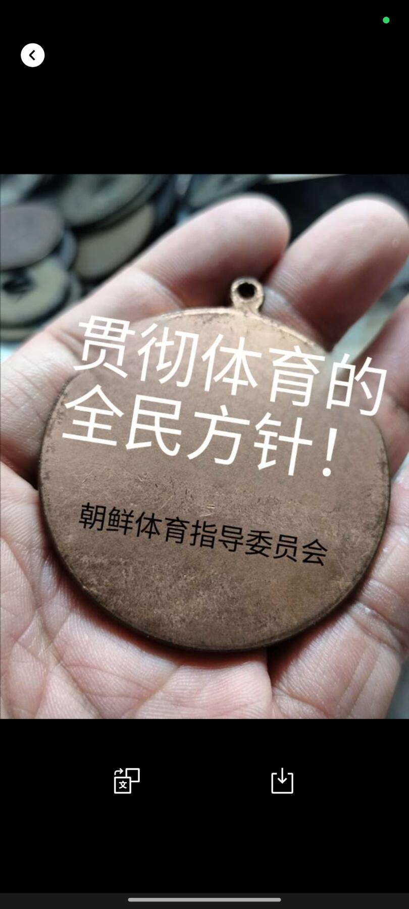 朝鲜语劳动章 铜章 纪念章