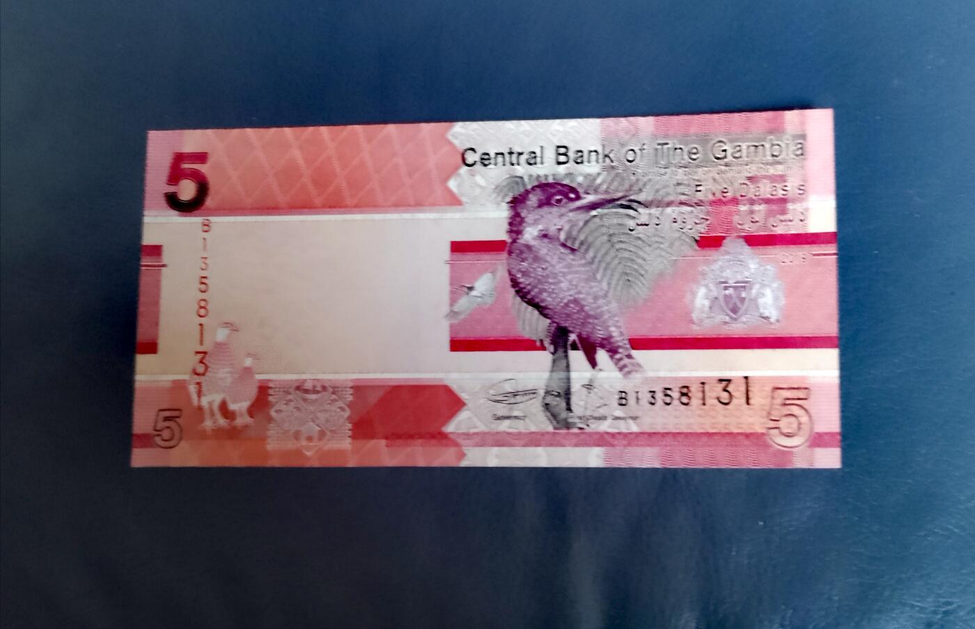 全新冈比亚2019年A冠5、10、20、50、100、200达拉西靓品纸币6枚一组