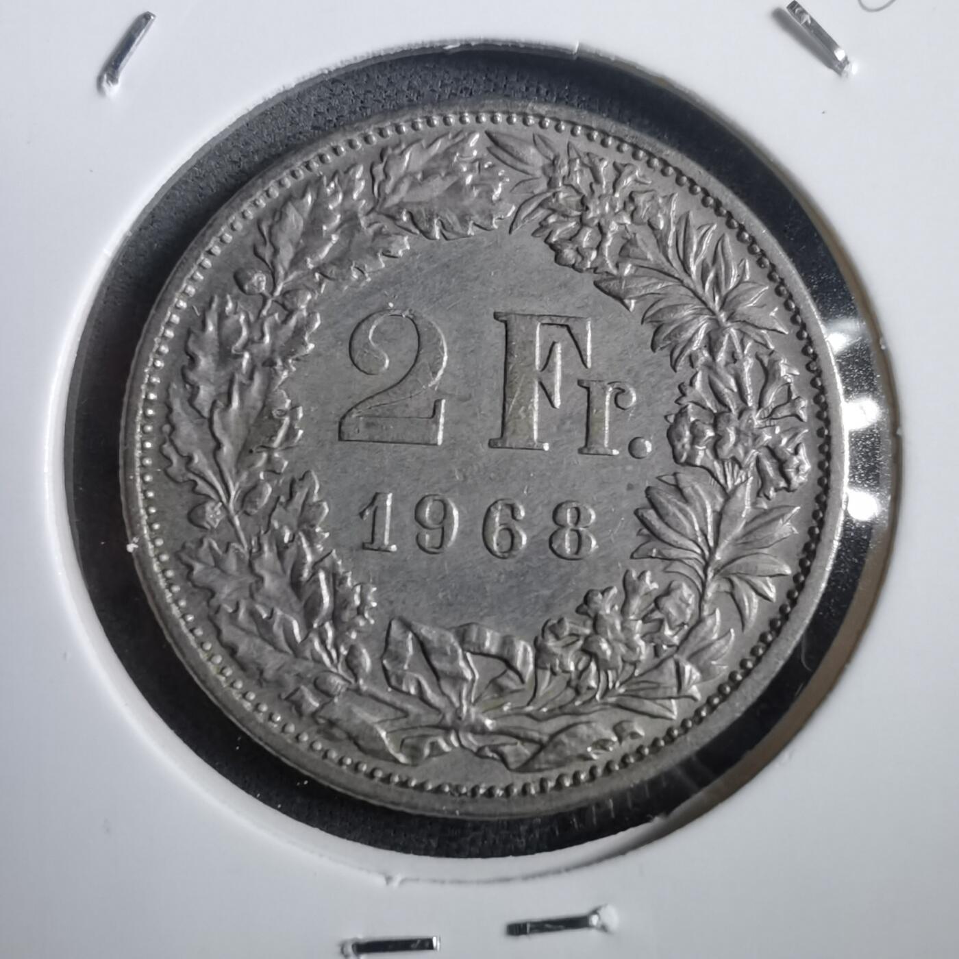 沼泽如烟--第908场 瑞士1968年2法郎