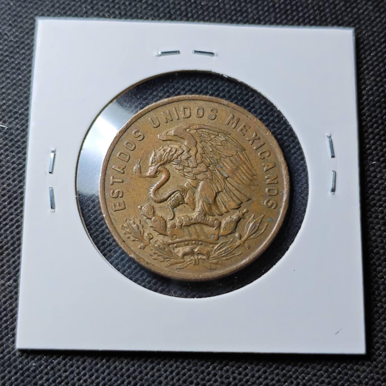 KK钱币收藏小铺  第374场  2月预留时间 周末发货  1966墨西哥20分铜币