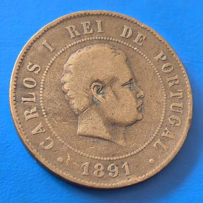 外国优质老铜币银币，周六九点倒数截拍，满百包邮，可寄存半年，喜欢朋友微信扫描二维码可直接参拍 - 葡萄牙1891年20瑞斯