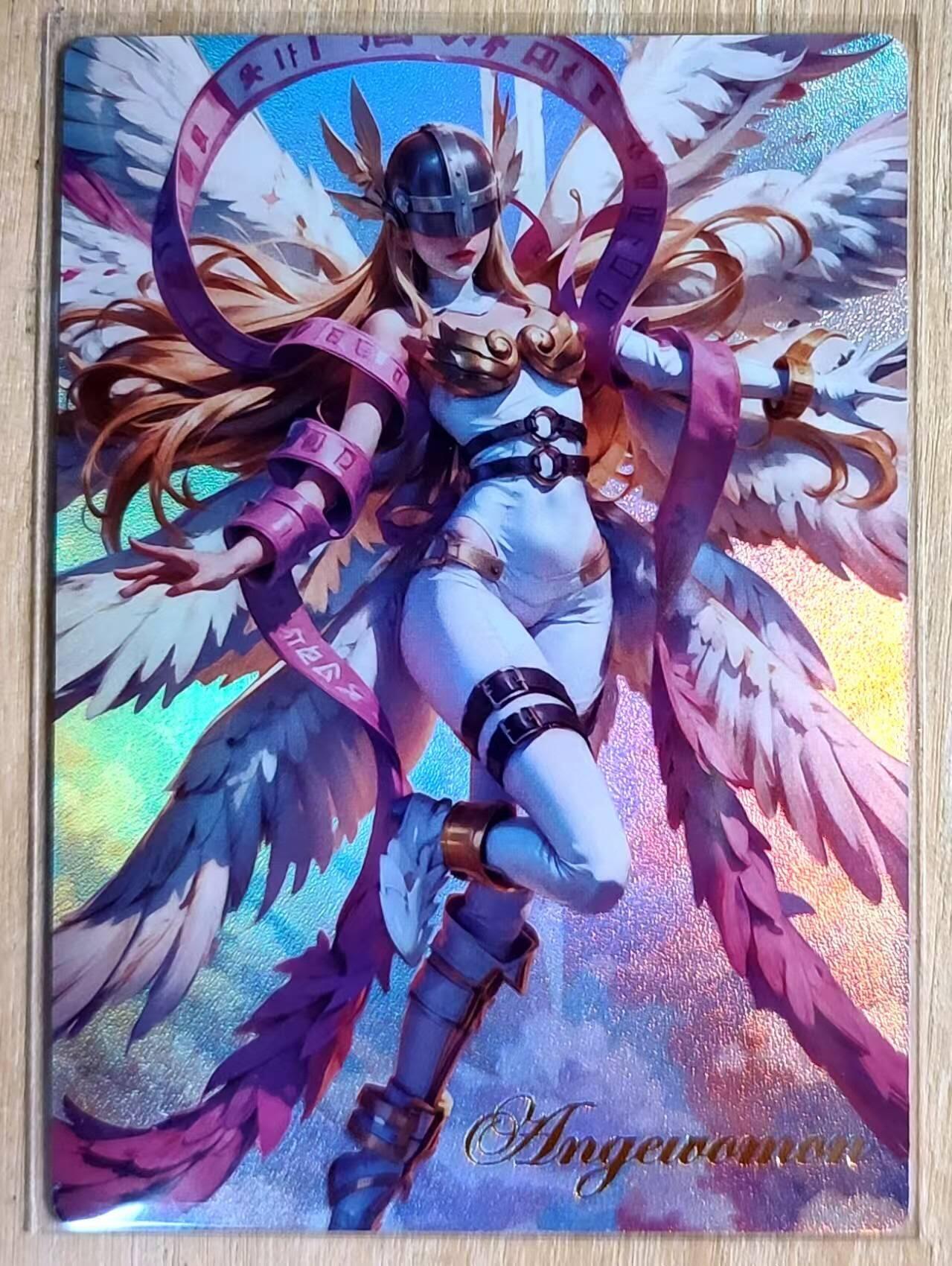 龙虎卡牌六四场 （无佣金，周六结拍，欢迎送拍） 磨砂彩闪 数码宝贝卡牌 天女兽