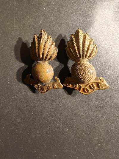 老王徽章第164期 -  英国皇家炮兵领章一组    二战时期