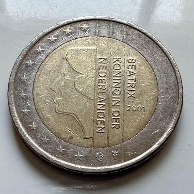 🌹外币初藏🌹🐯2025年第130场  每周二四六晚8️⃣点 接代拍 - 荷兰2001年2欧元