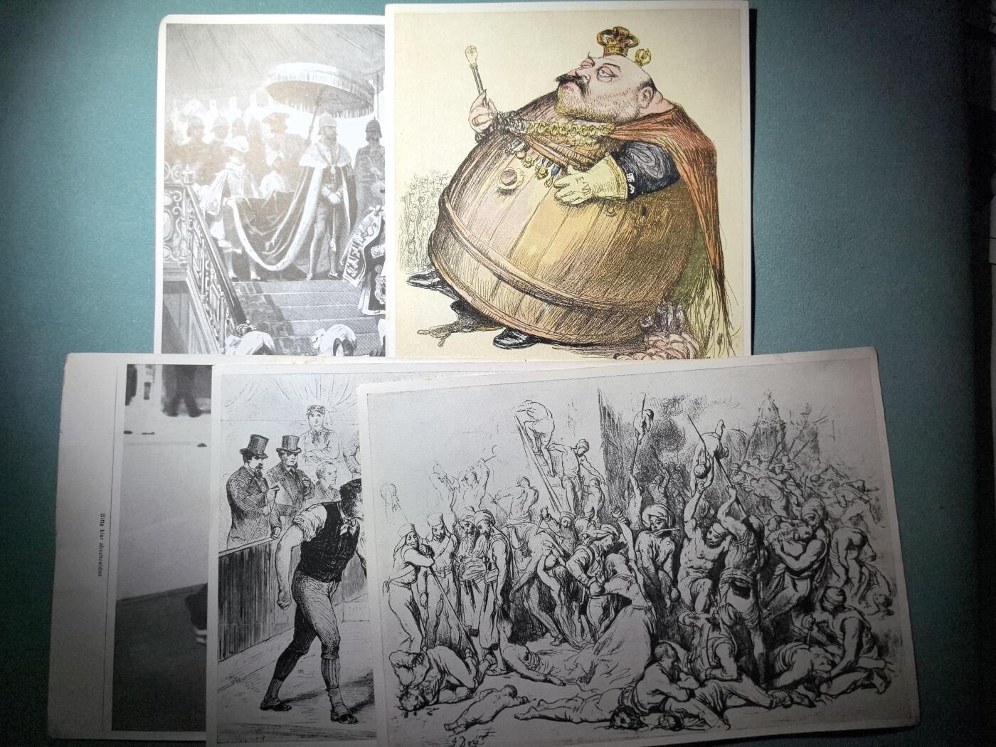 盛世勋华——号角文化勋章邮票专场拍卖第288期 德国（1939）系列宣传卡片“掠夺成性的国家——英国”5张