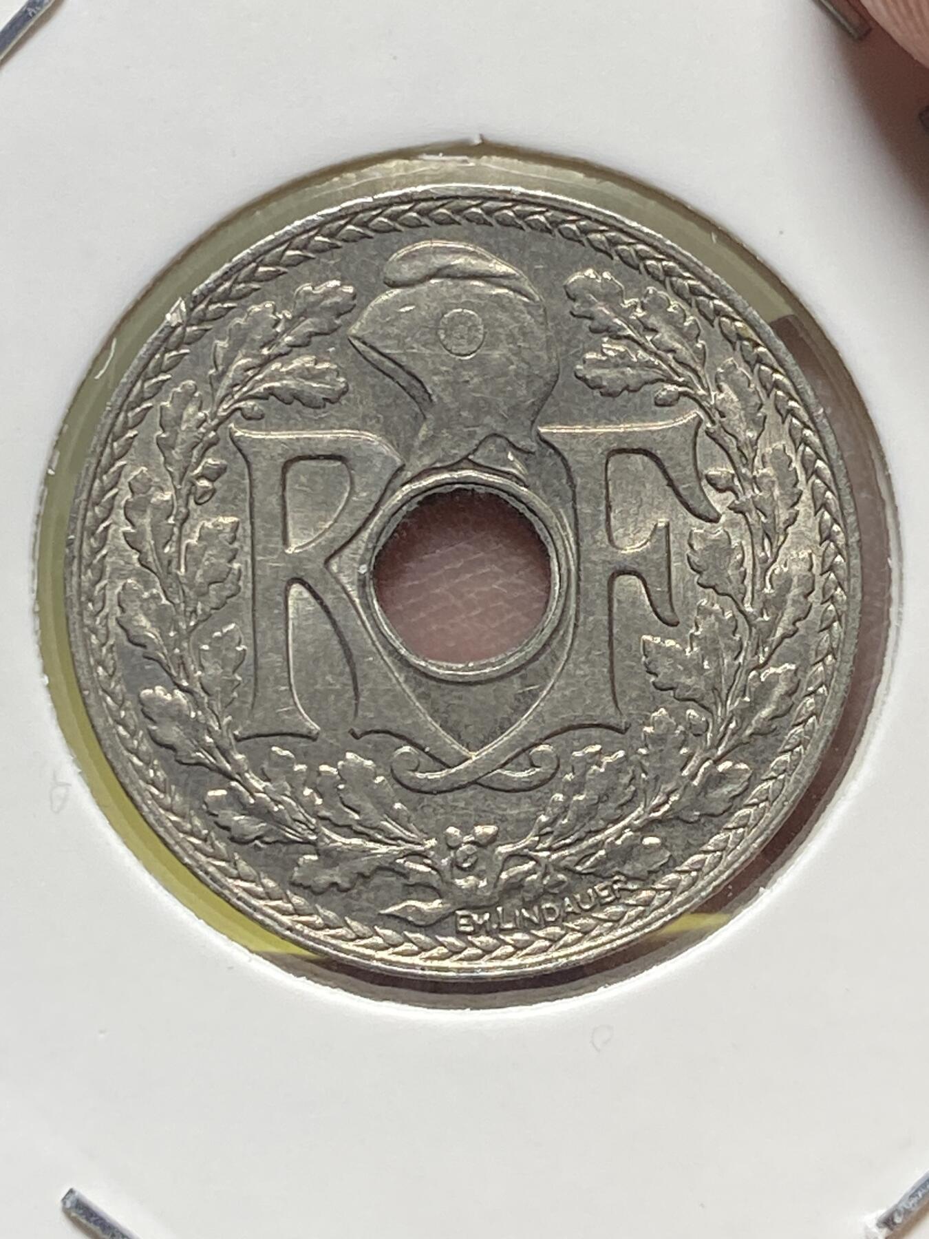 2025年第一百三十一场(总第一百五十七场）外国好品纸夹散币场(免佣金) 少见带光好品–法兰西第三共和国1917年5生丁(第二版大尺寸版，首发年)