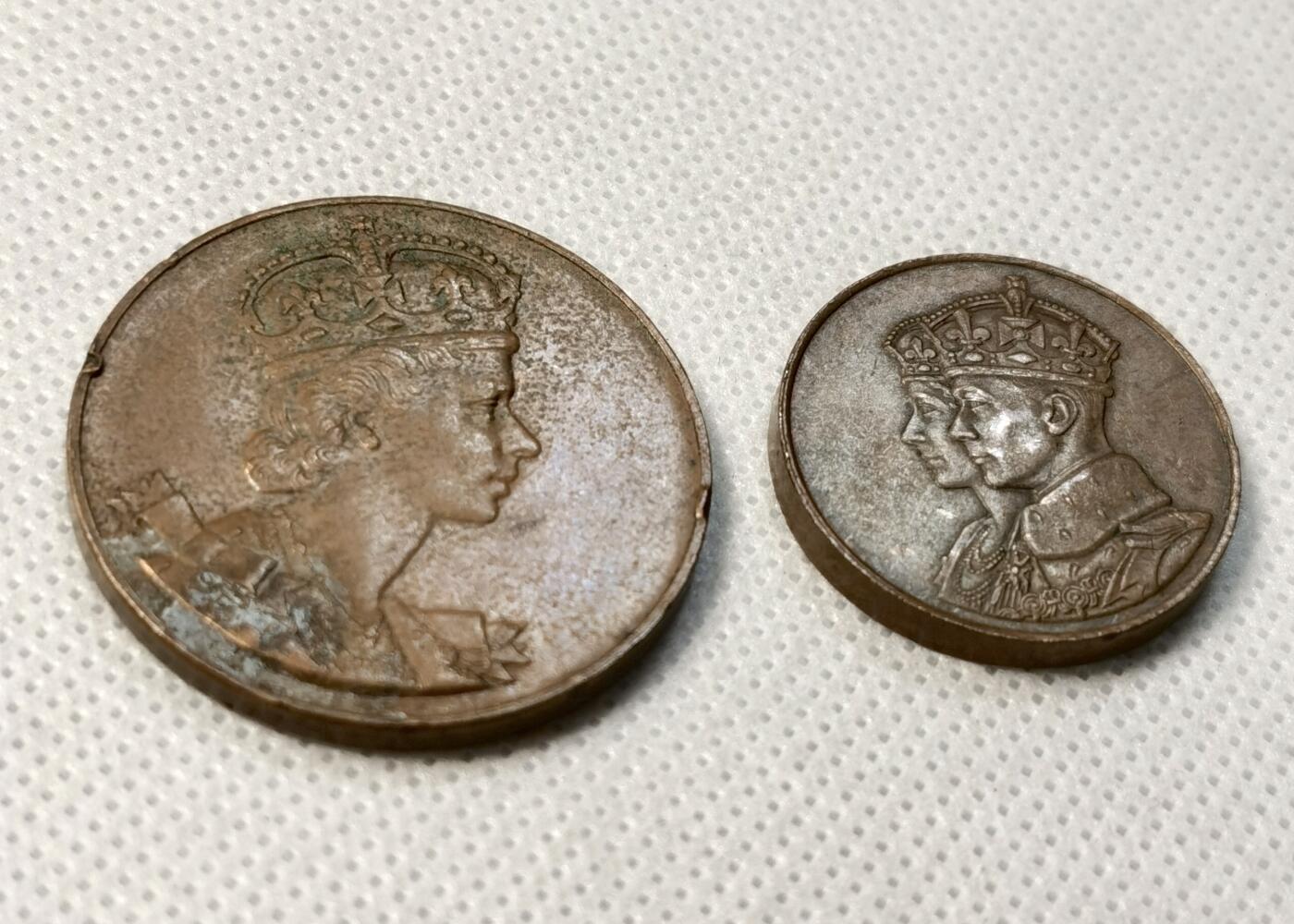 甄臻铺-世界币章拍卖（第40期）送拍享返佣金等优惠多多 小铜章2枚 1939 乔治六世访问加拿大纪念& 1953伊丽莎白二世加冕纪念