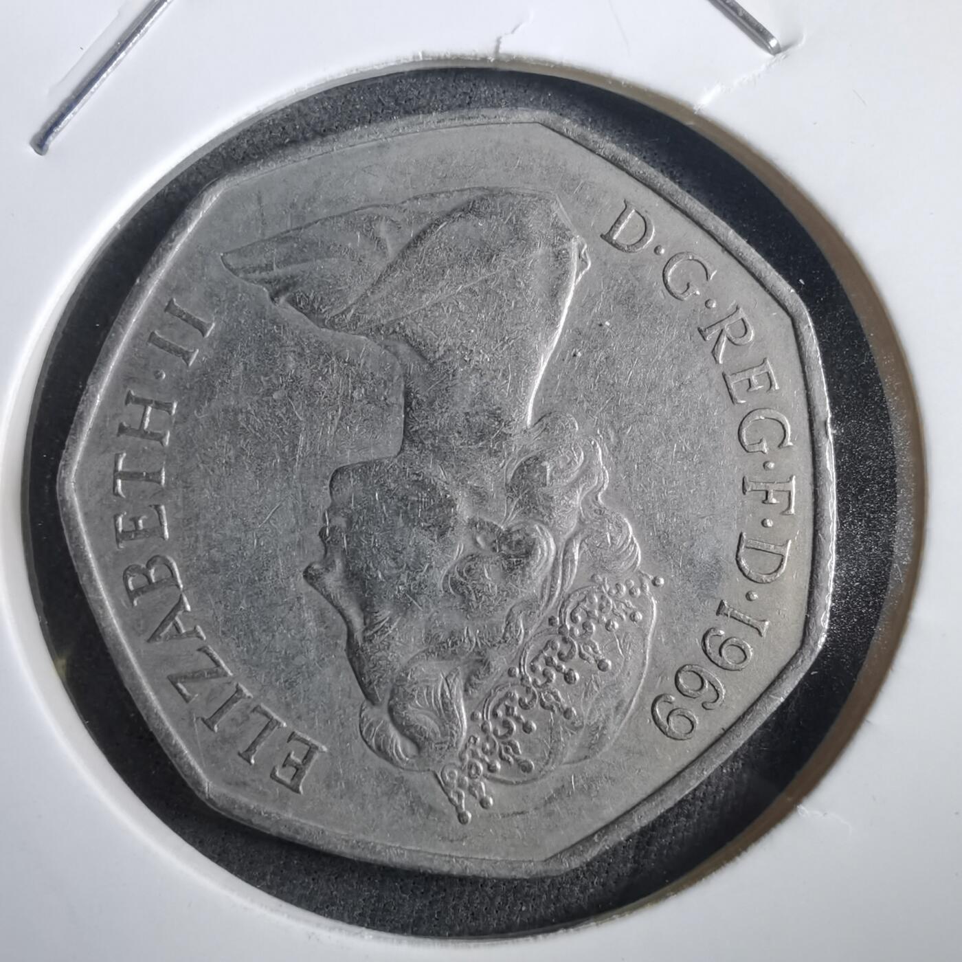 沼泽如烟--第908场 英国1969年50便士