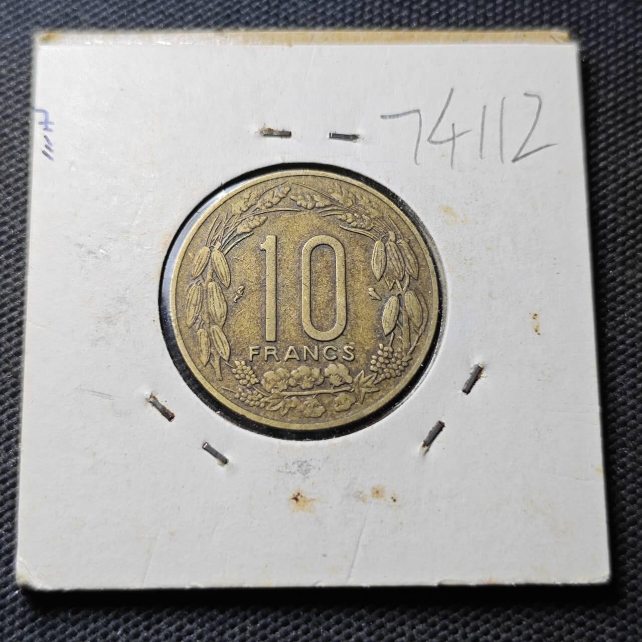 KK钱币收藏小铺  第374场  2月预留时间 周末发货  1962喀麦隆10法郎