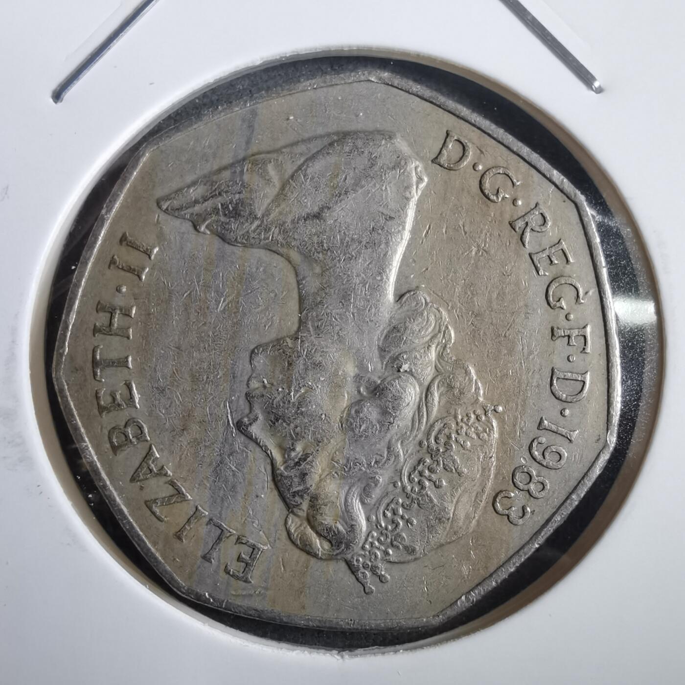 沼泽如烟--第908场 英国1983年50便士