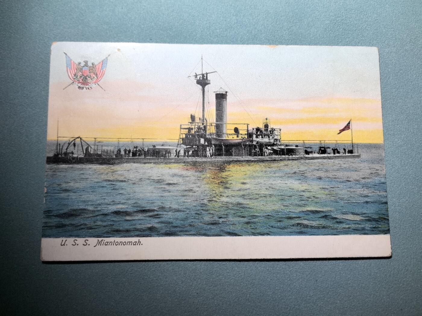 盛世勋华——号角文化勋章邮票专场拍卖第288期 美国二战时期军舰专题明信片 米亚顿诺莫号浅水重炮舰