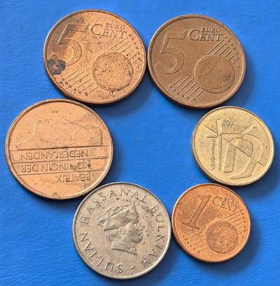 外国优质老铜币银币，周六九点倒数截拍，满百包邮，可寄存半年，喜欢朋友微信扫描二维码可直接参拍 - 欧洲文莱6枚