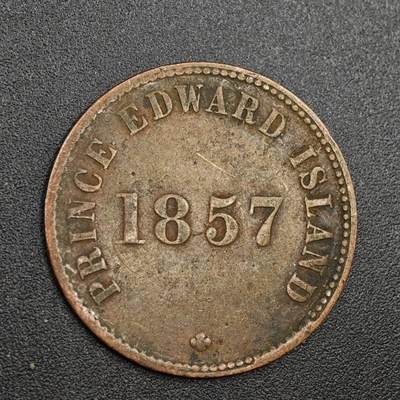 【淘币小摊】实时拍第八百零一拍   散币场   满百包邮可预留二周 每周一统一发货   - 爱德华王子岛1857年自治政府自由贸易一分铜币代币