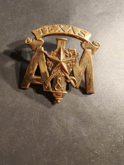 老王徽章第164期 - 美国德克萨斯军事学院大檐帽帽徽 
